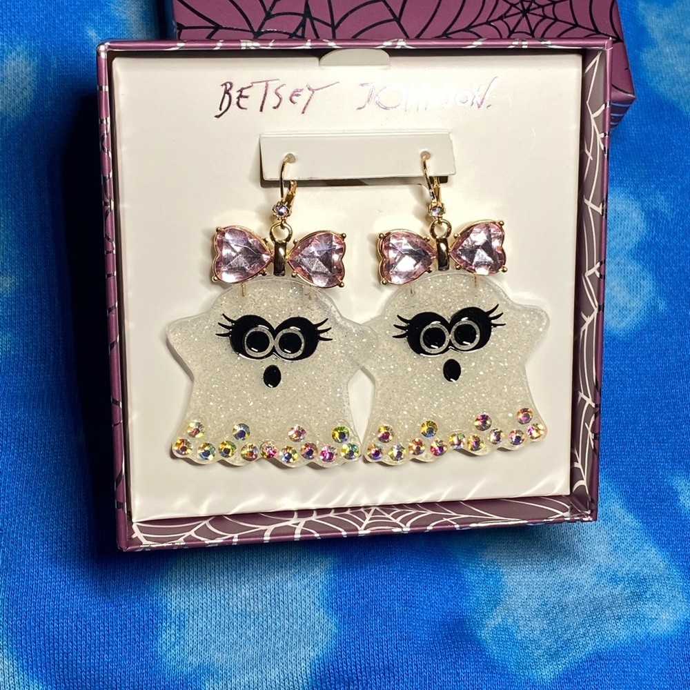 Betsey Johnson Halloween girl ghost earrings - Picture 5 of 7